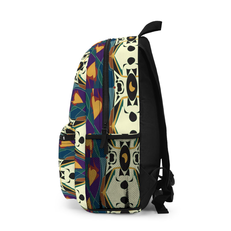 Spider Granma's Love Village Backpack — Colorful Abstract Print