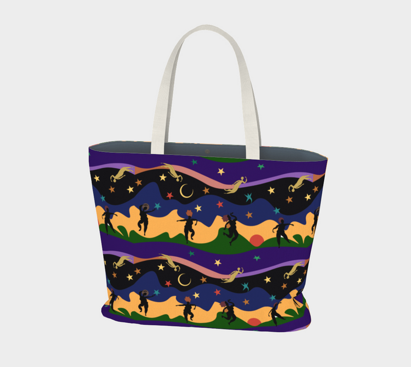 Autumn Dancers Large Tote Bag | Black Queer Art