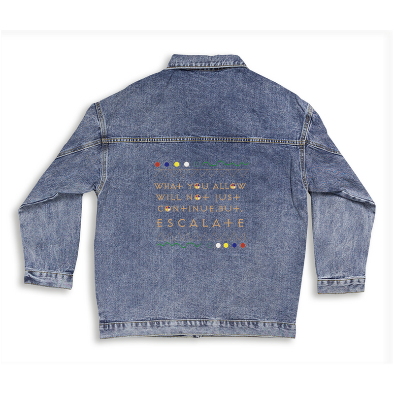 What You Allow Denim Jacket | Black Empowerment Apparel
