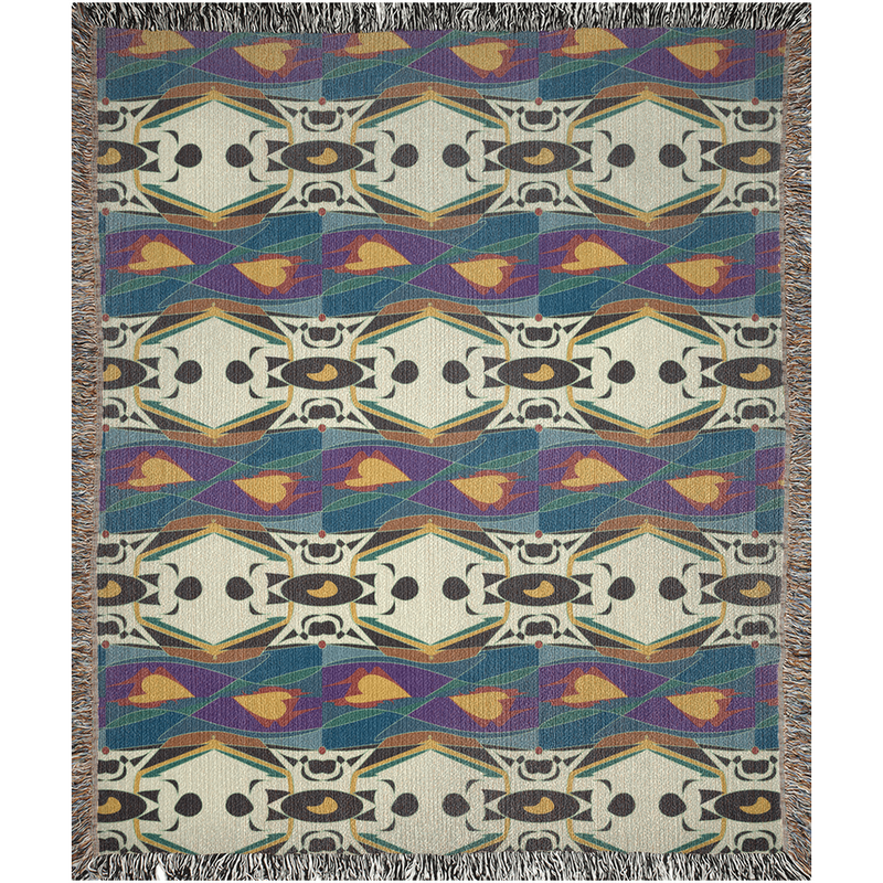 Spider Granma's Love Village Woven Blanket | Afrocentric Home Decor