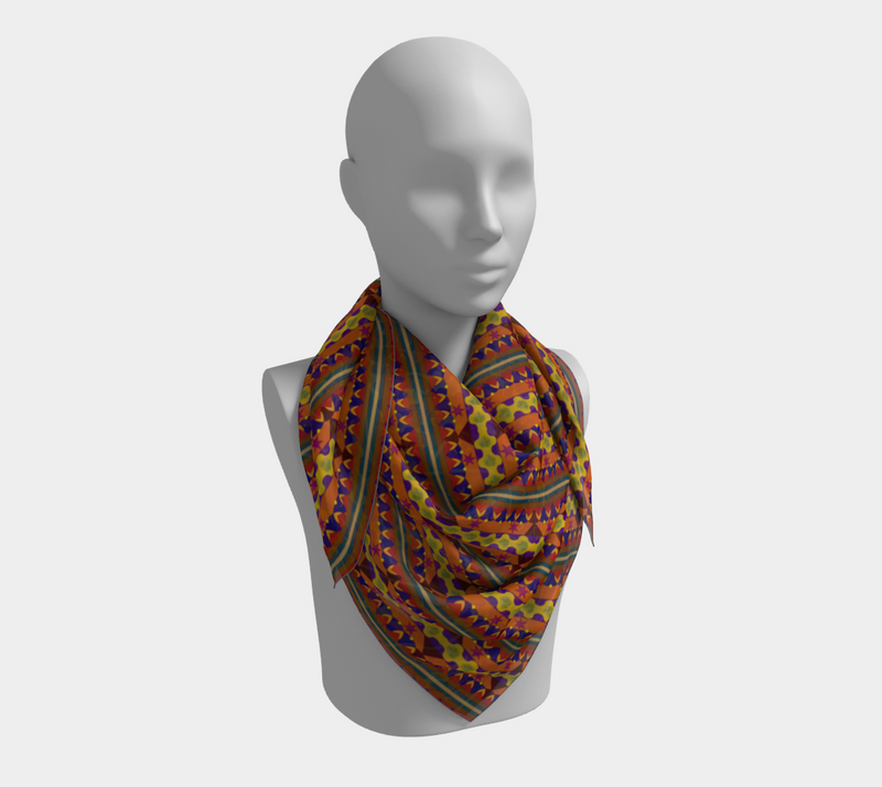 Kujichagulia Square Silk Scarf | Black Self-Determination
