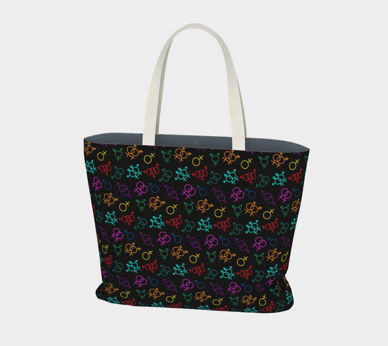 Come As You Are Large Tote Bag | Queer Affirming Art