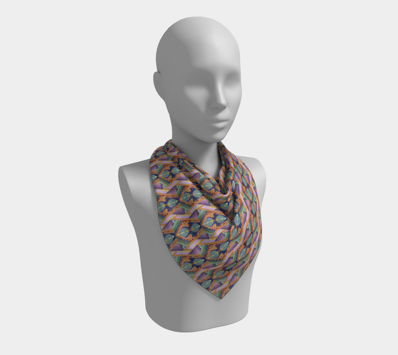 Opening The Worlds Square Silk Scarf | Queer Art & Afrocentric Style
