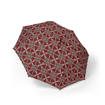 Break A Watermelon Umbrella —  Compact Geometric Pattern, Semi-Automatic Travel Umbrella
