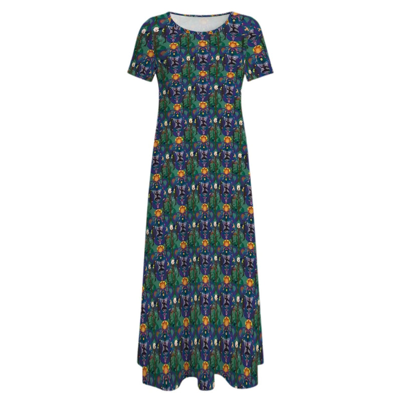 Herselves N Alla Creation Crew Neck Short Sleeve Maxi Dress