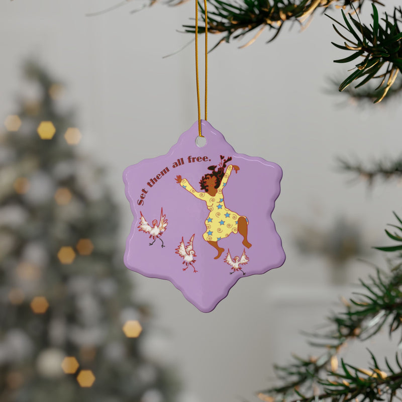 Set Em All Free Ceramic Ornaments (1,3,5,10 Pc sets) | Black Liberation Decor