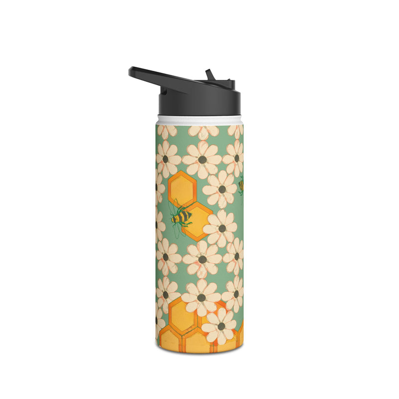 Success's Sweet Sting Stainless Steel Water Bottle - Floral Honeycomb