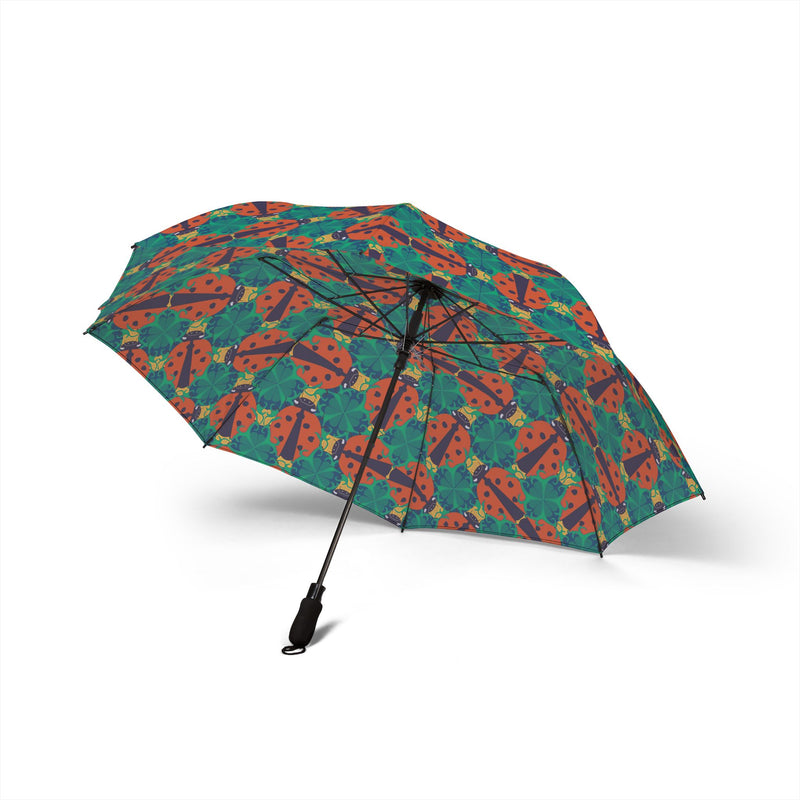 Ladybird Luck Foldable Umbrella — Compact Semi‑Automatic Rain Ladybug Umbrella