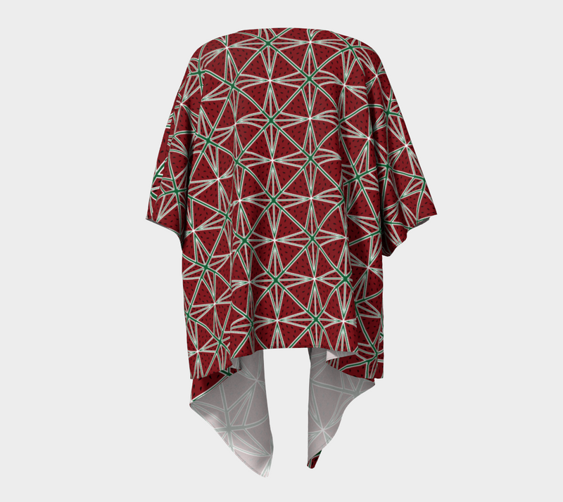 Break A Watermelon, Feed Many Draped Kimono | Black Queer Art