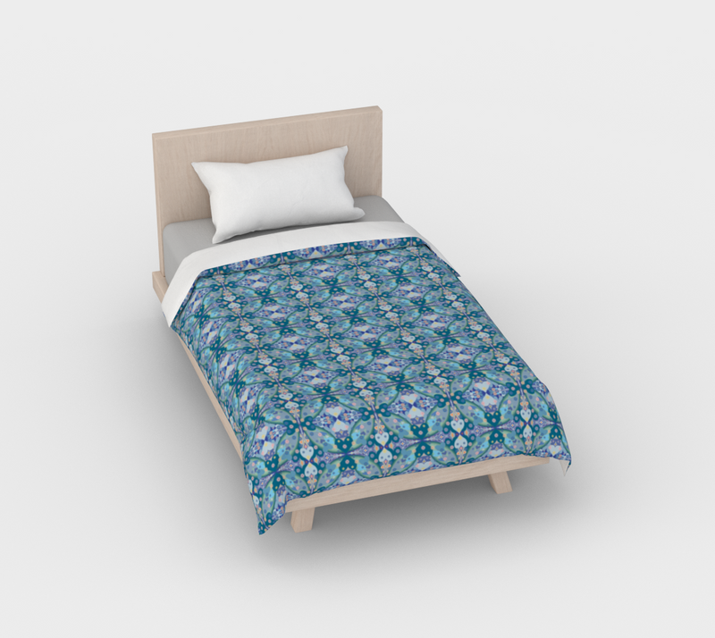 Once In A Blue Love Duvet Cover