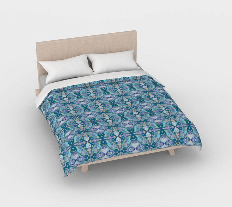 Once In A Blue Love Duvet Cover