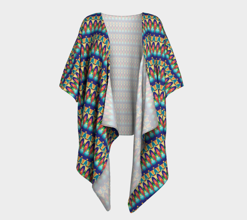 Our Sacred Temples Draped Kimono | Afrocentric Clothing