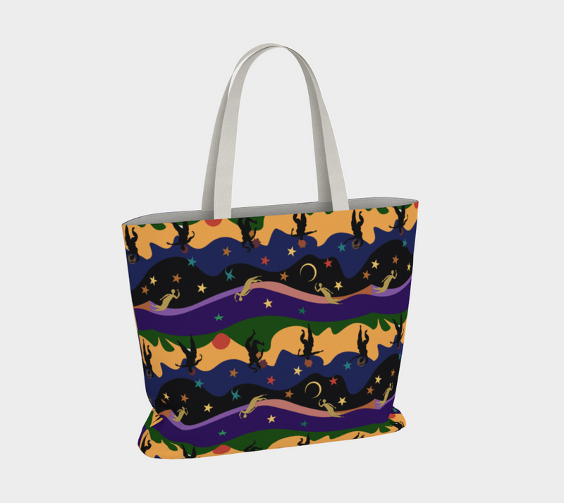 Autumn Dancers Large Tote Bag | Black Queer Art