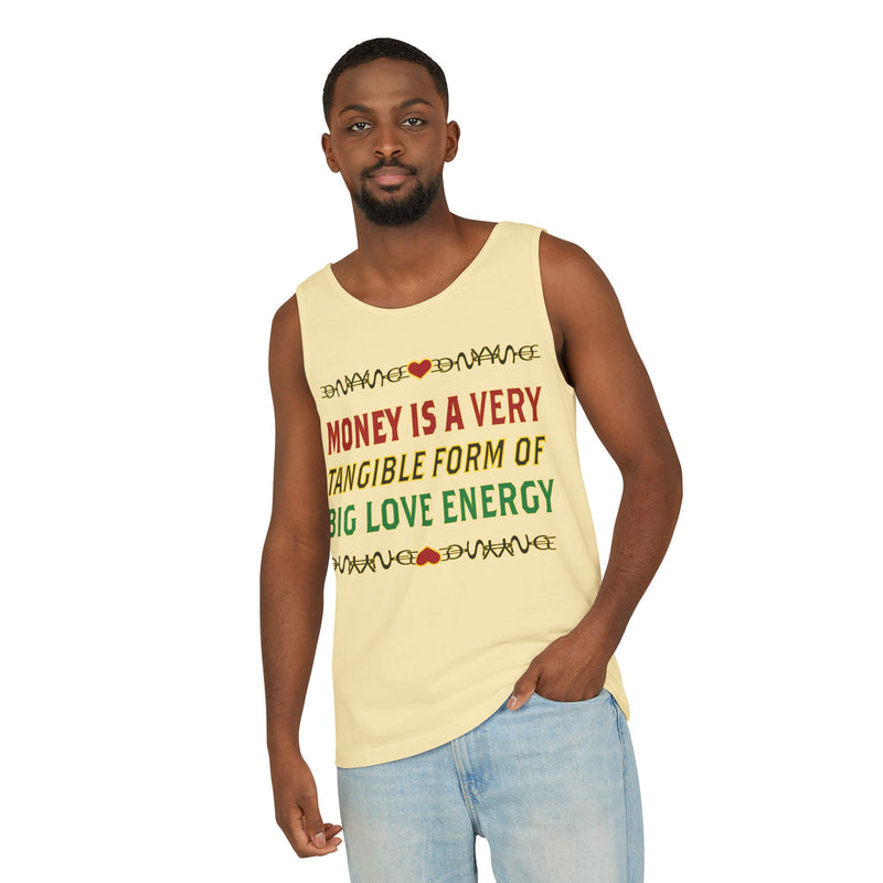Money Is A Tangible Form Of Love Energy Tank Top | Black Wealth Affirmation