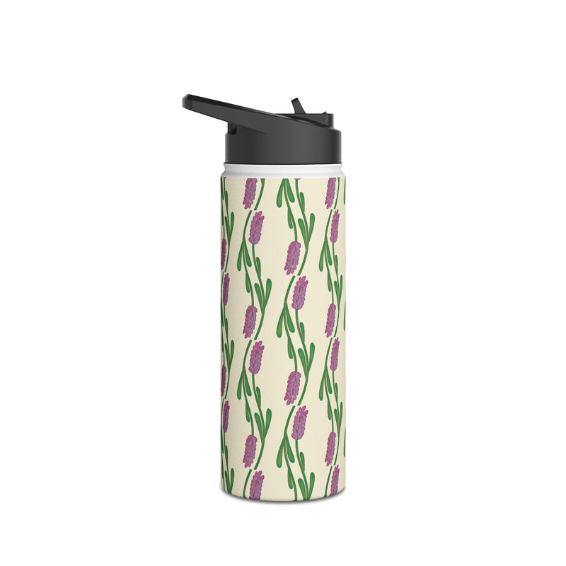 A Touch Of Lavender Stainless Steel Slender Water Bottle