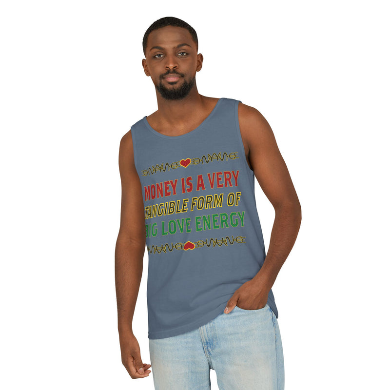 Money Is A Tangible Form Of Love Energy Tank Top | Black Wealth Affirmation