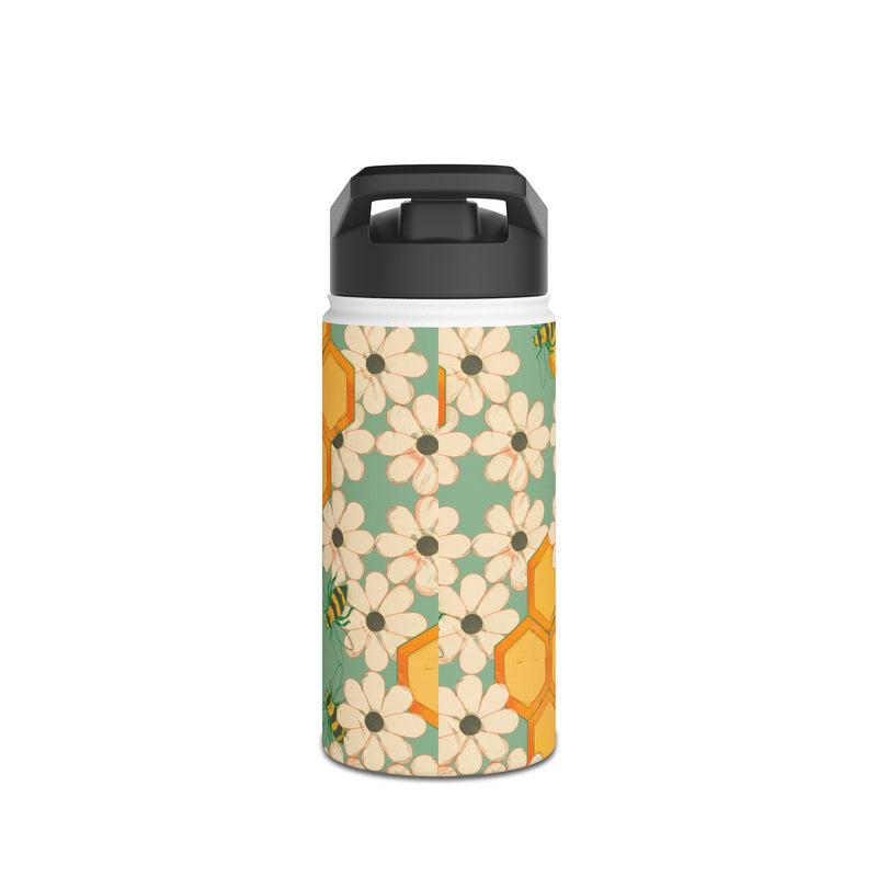 Success's Sweet Sting Stainless Steel Water Bottle - Floral Honeycomb