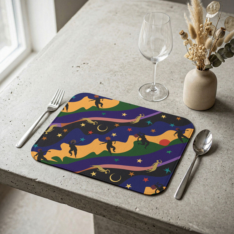 Autumn Dancers Leather Placemat