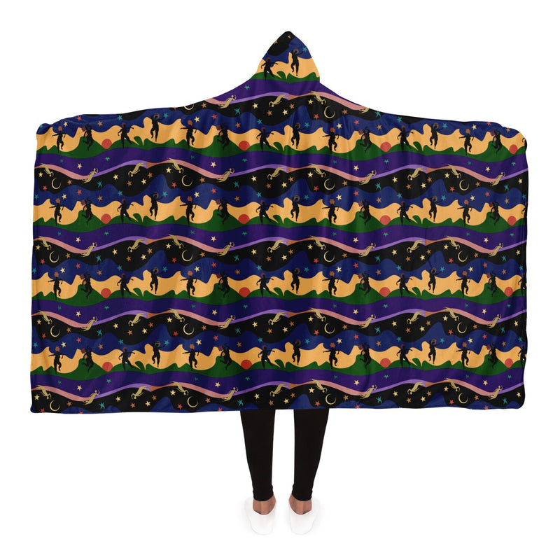 Autumn Dancers Hooded Blanket | Black Folklore Art