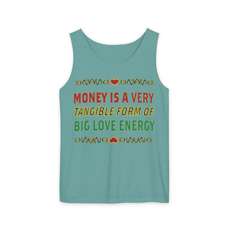 Money Is A Tangible Form Of Love Energy Tank Top | Black Wealth Affirmation