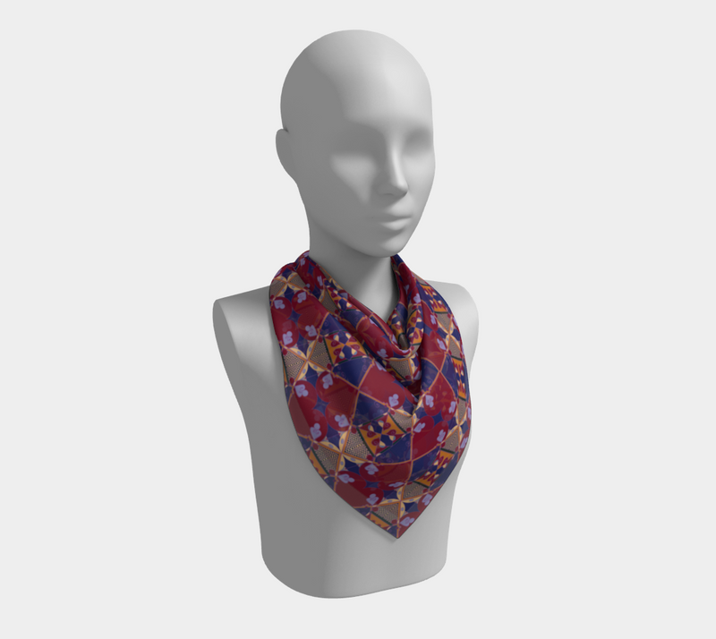 Ujamaa Square Silk Scarf | Afrocentric Fashion & Black Pride
