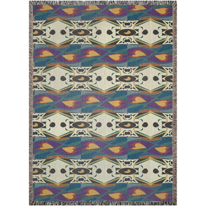 Spider Granma's Love Village Woven Blanket | Afrocentric Home Decor