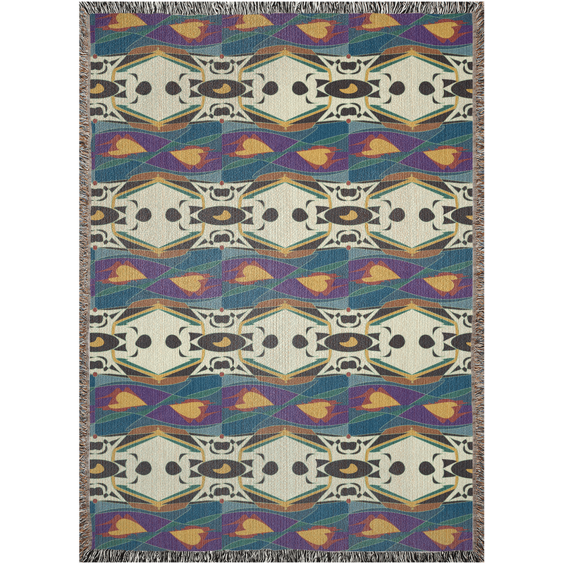 Spider Granma's Love Village Woven Blanket | Afrocentric Home Decor