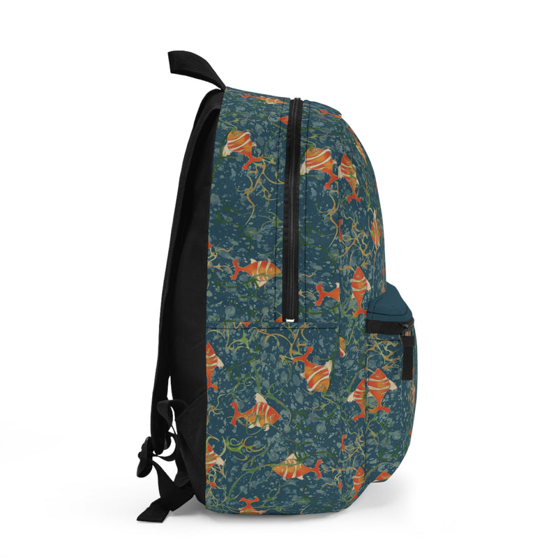 Unschooled Backpack — Colorful Tropical Clownfish School Print