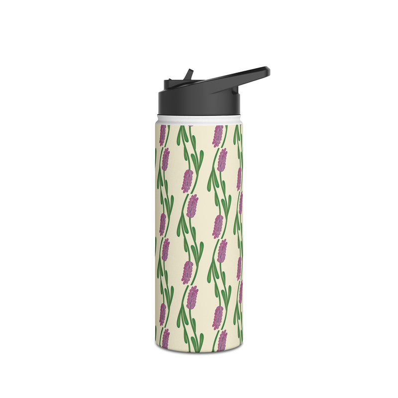 A Touch Of Lavender Stainless Steel Slender Water Bottle