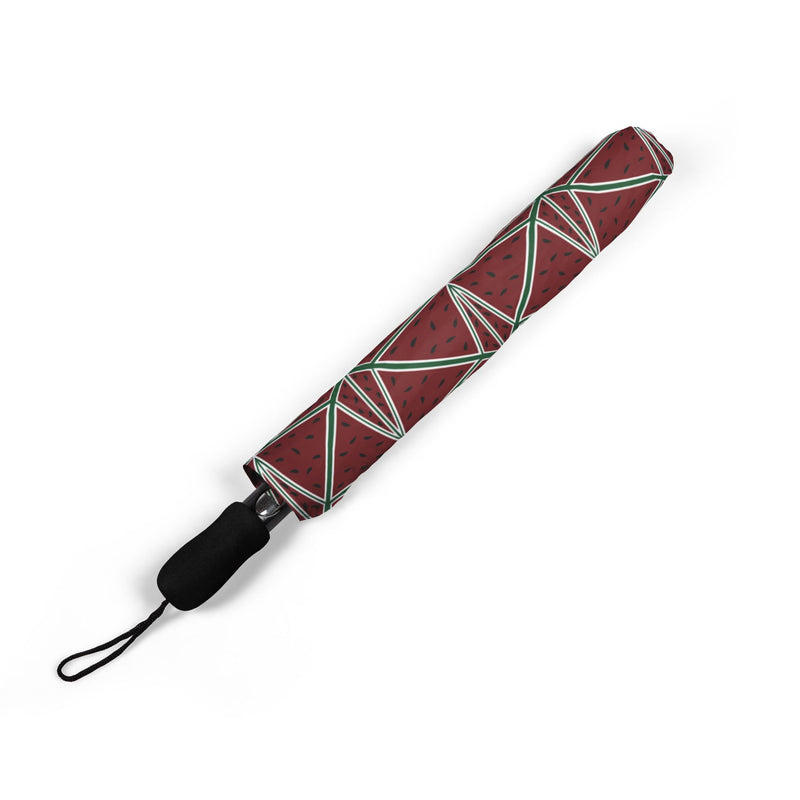 Break A Watermelon Umbrella —  Compact Geometric Pattern, Semi-Automatic Travel Umbrella
