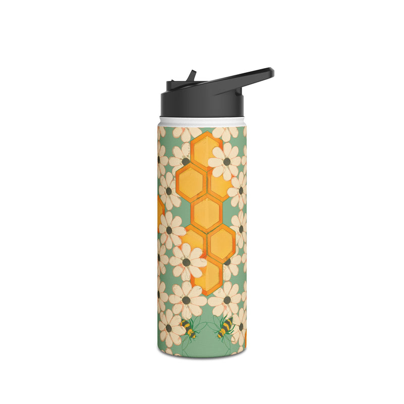 Success's Sweet Sting Stainless Steel Water Bottle - Floral Honeycomb
