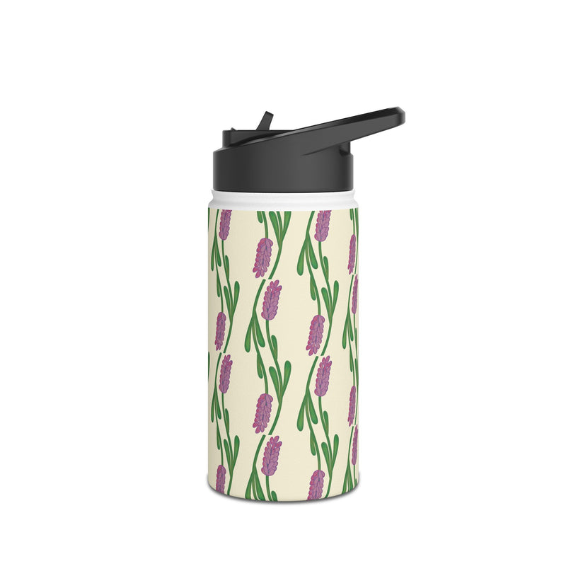 A Touch Of Lavender Stainless Steel Slender Water Bottle