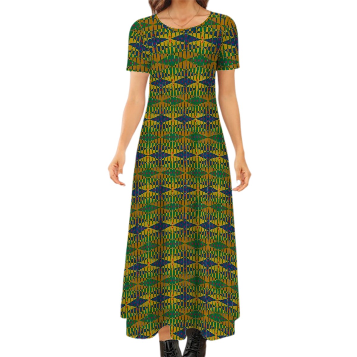 Short Sleeve Maxi Dress