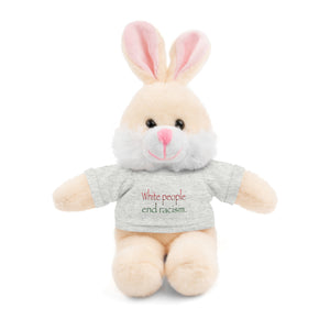 White People End Racism Plushie | Anti-Racism Allyship