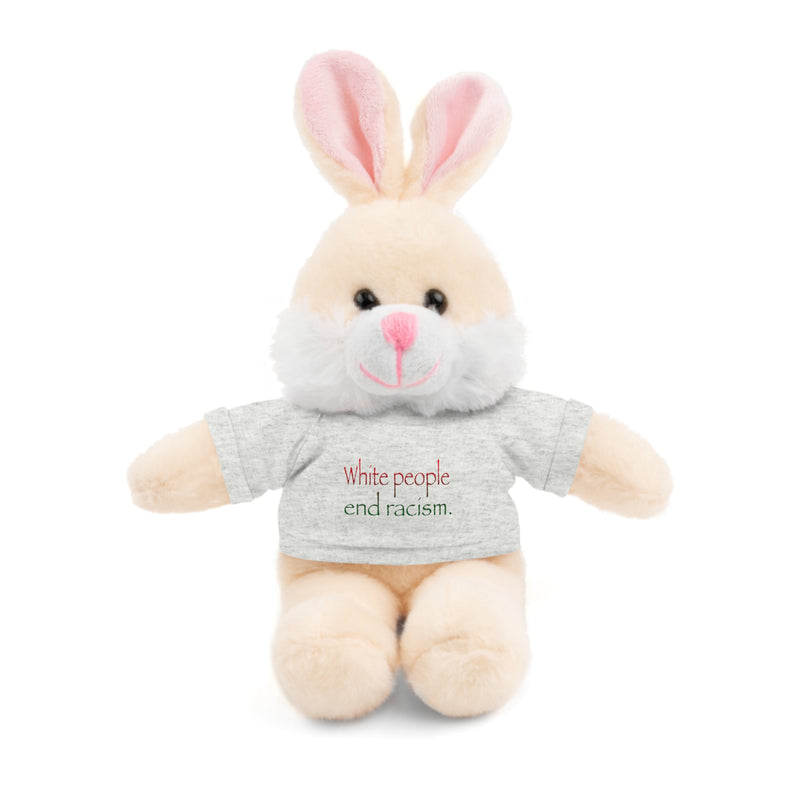 White People End Racism Plushie | Anti-Racism Allyship