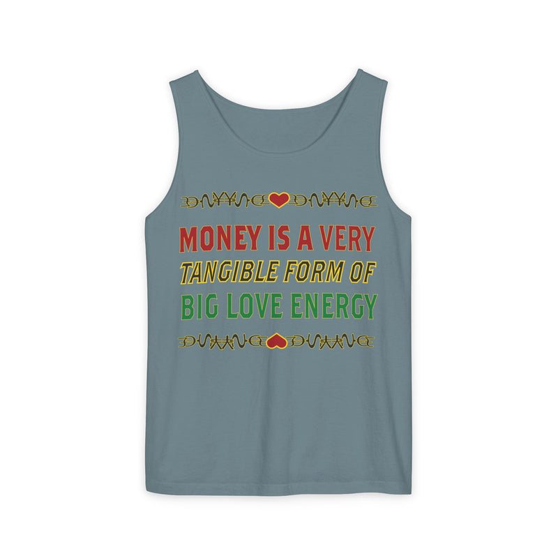 Money Is A Tangible Form Of Love Energy Tank Top | Black Wealth Affirmation