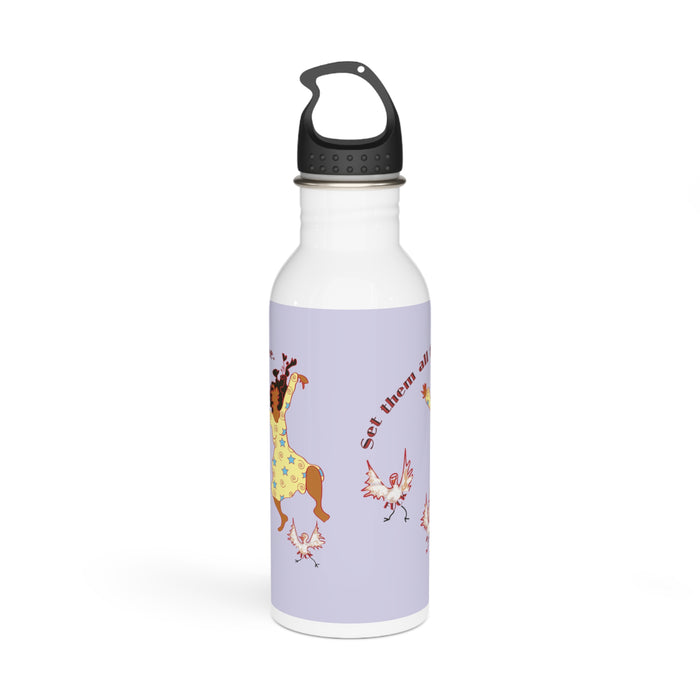 Set Em All Free Stainless Steel Water Bottle