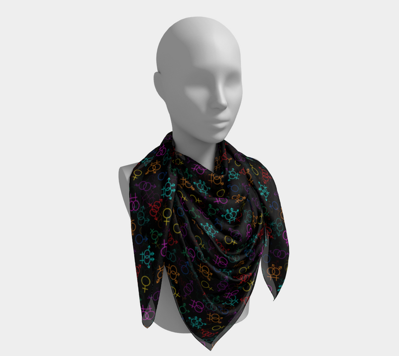 Come As You Are Square Silk Scarf | Queer Art & Black Pride