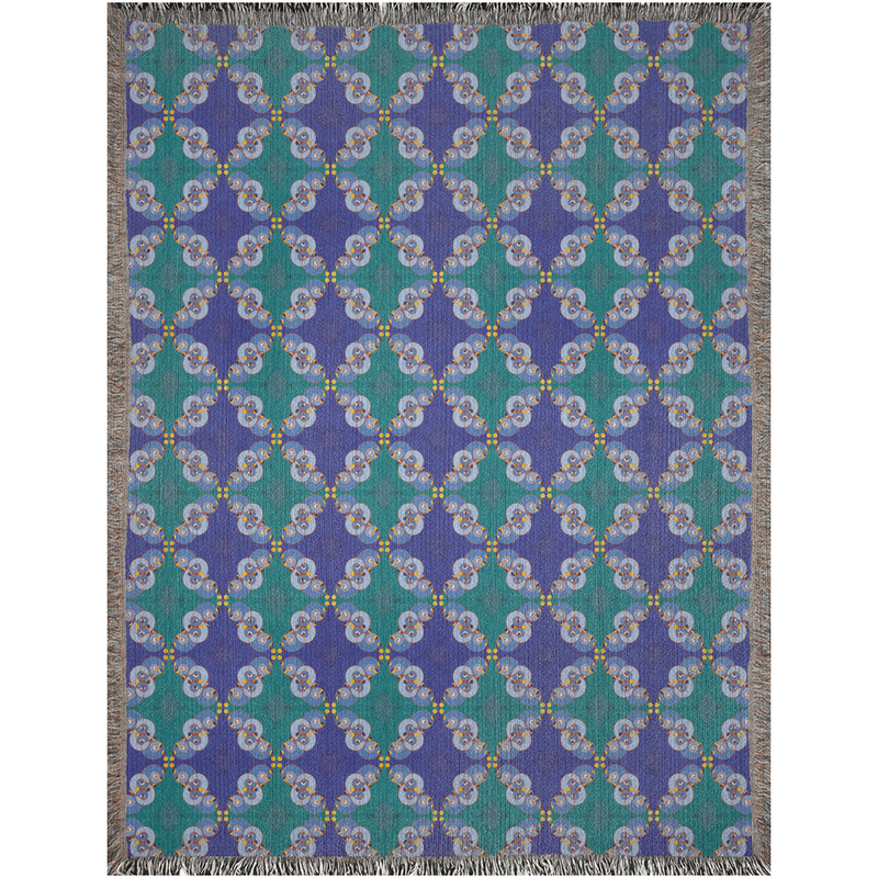 Ibu Agana Pathways Woven Blanket | Afrocentric Home Decor