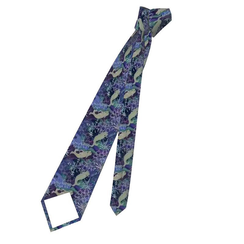 Space Whales & Snowflakes Necktie