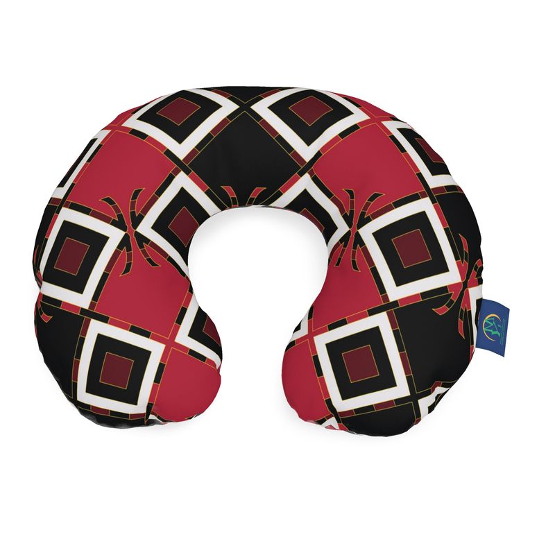 Garabato Pathways Neck Pillow | Afrocentric Travel Decor