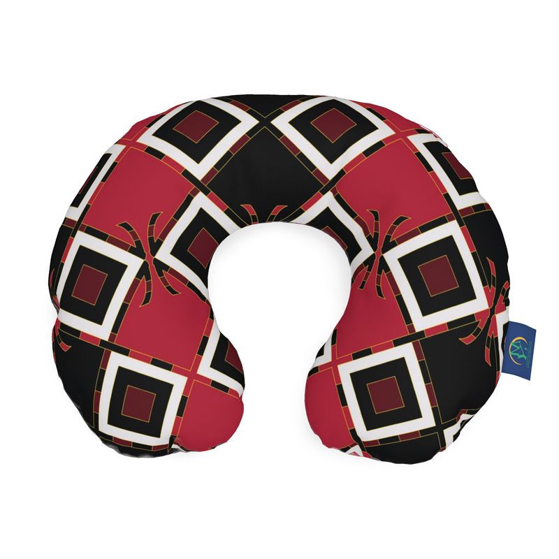 Garabato Pathways Neck Pillow | Afrocentric Travel Decor
