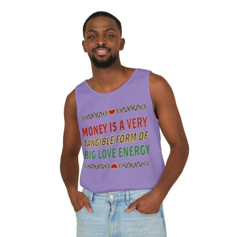 Money Is A Tangible Form Of Love Energy Tank Top | Black Wealth Affirmation