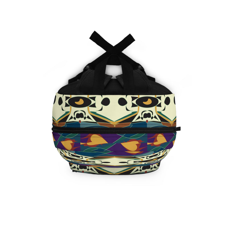 Spider Granma's Love Village Backpack — Colorful Abstract Print