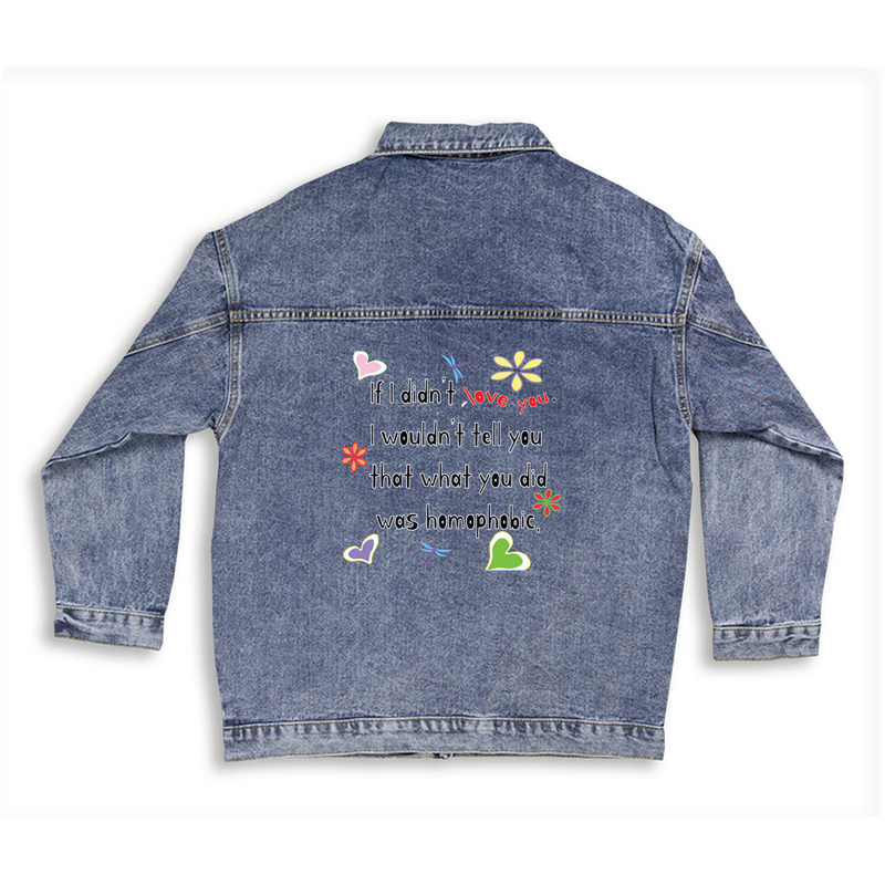 Love Wins (Anti-Homphobia) Denim Jacket | Queer Art