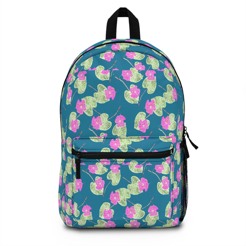 High John, Hey! Backpack — Teal, Pink & Green Patterned School Bag