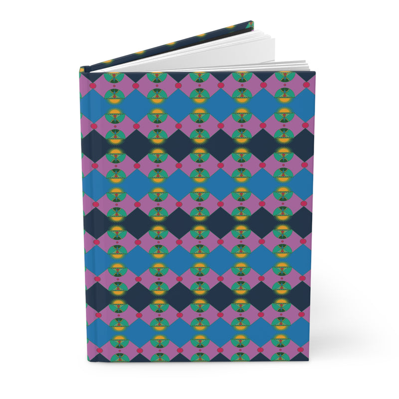 Rainbow Lotus Star Shield Hardcover Journal | Queer Art Journal