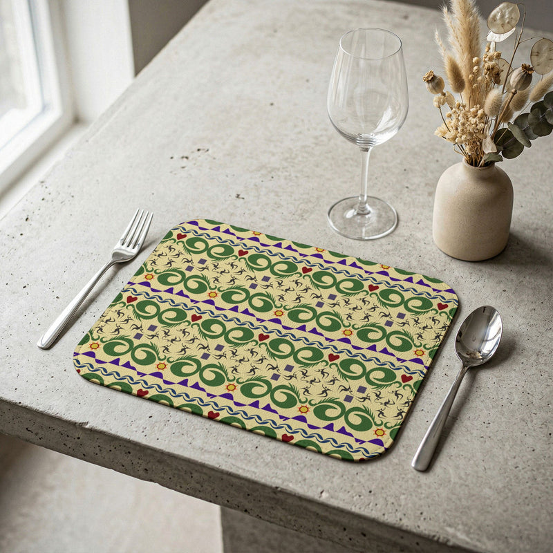 Cave Songs Leather Placemat