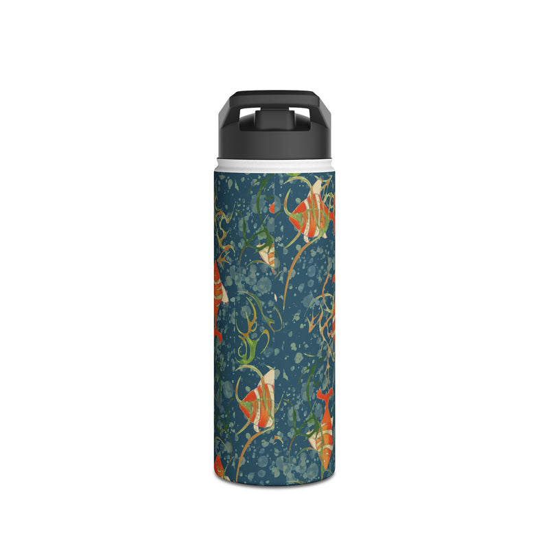 Unschooled Stainless Steel Slender Water Bottle — Insulated Ocean Pattern