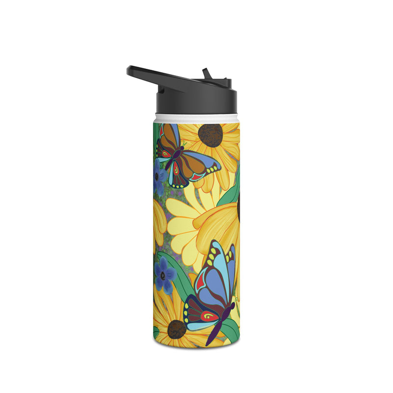 The Susans Party Stainless Steel Slender Water Bottle — Floral Insulated Bottle
